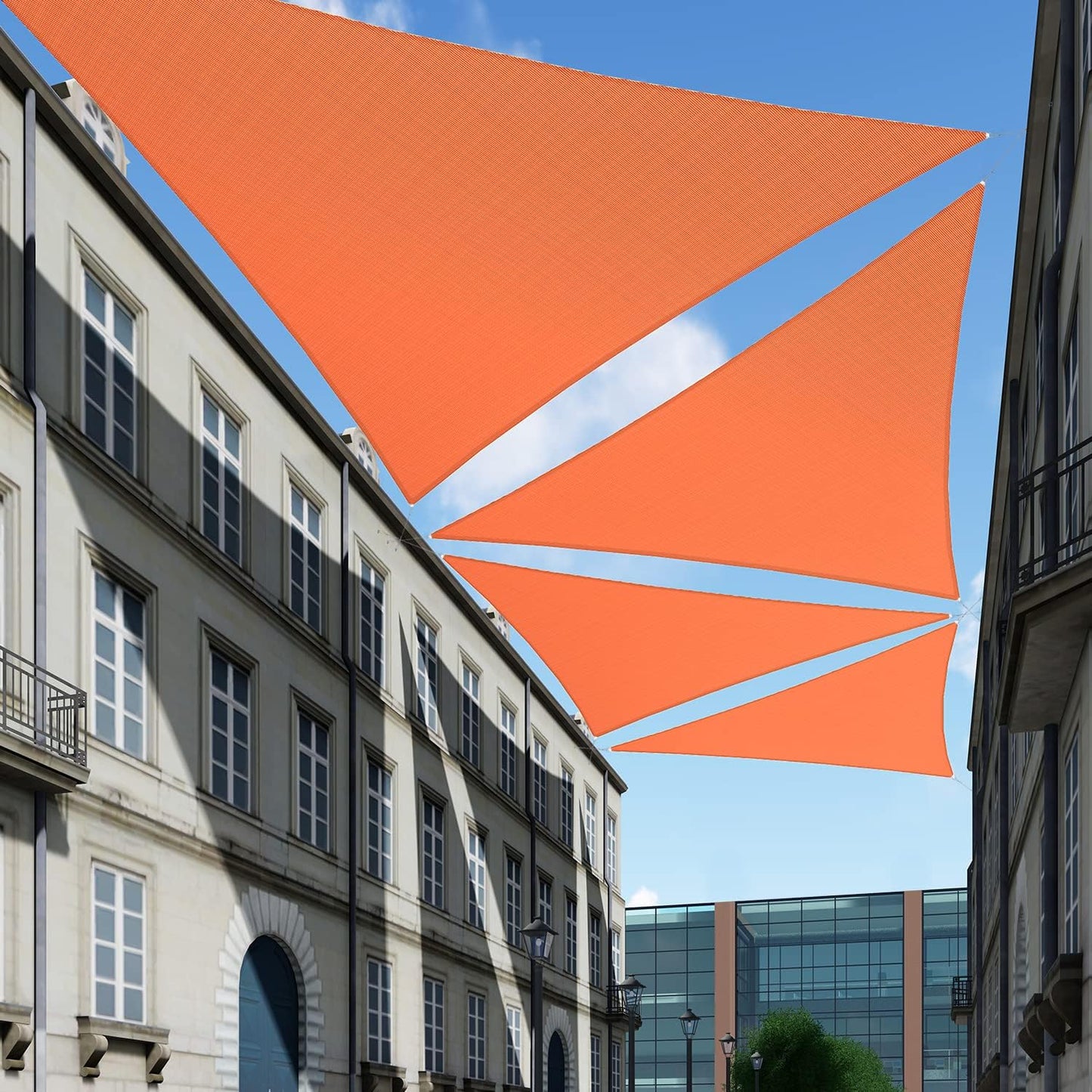 TANG 11ft Triangle Sun Shade Sail Canopy for Outdoor Spaces