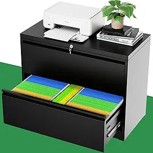 Locking Lateral File Cabinet for Home Office Storage Needs