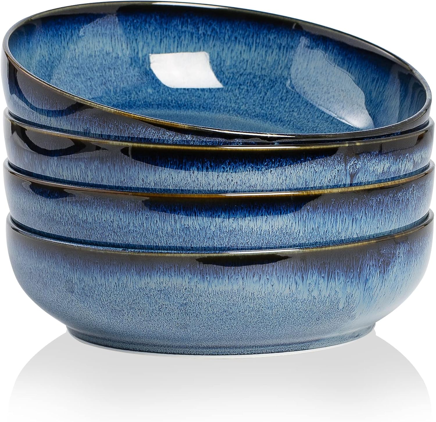 30oz Ceramic Bowls Set of 4 for Kitchen, Perfect for Pasta