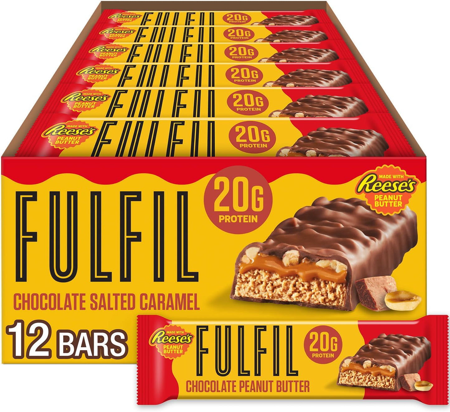 FULFIL Chocolate Peanut Butter Protein Bar with REESE's Flavor