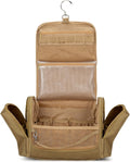 Tactical Toiletry Travel Bag for Men Khaki - Hanging Dopp Kit