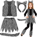 Halloween Werewolf Accessories 7 Pcs Wolf Costume Set - Kids Cosplay