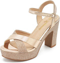 Womens Sparkly Platform Dress Sandals - Comfortable