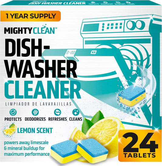 1 Year Supply Dishwasher Cleaner - Deep Clean Tablets - MIGHTY CLEAN