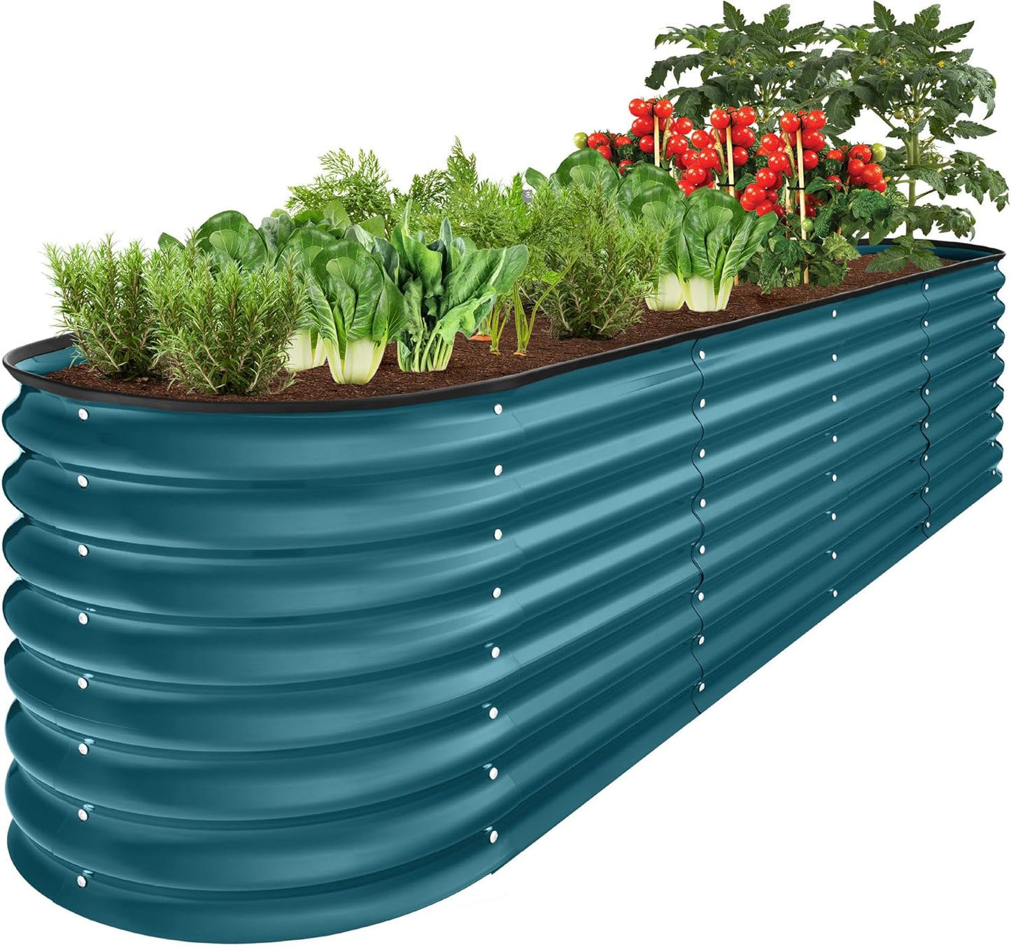 Best Choice Products 8x2x2ft Metal Raised Garden Bed for Vegetables