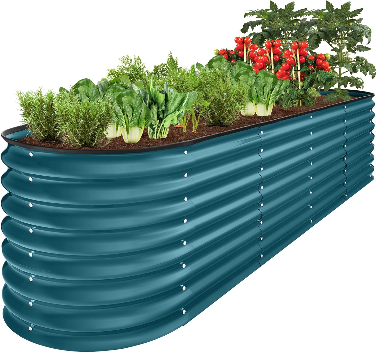 Best Choice Products 8x2x2ft Metal Raised Garden Bed for Vegetables