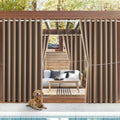 Outdoor Patio Curtain 2 Panels W105 x L120 Camel Brown - Thermal