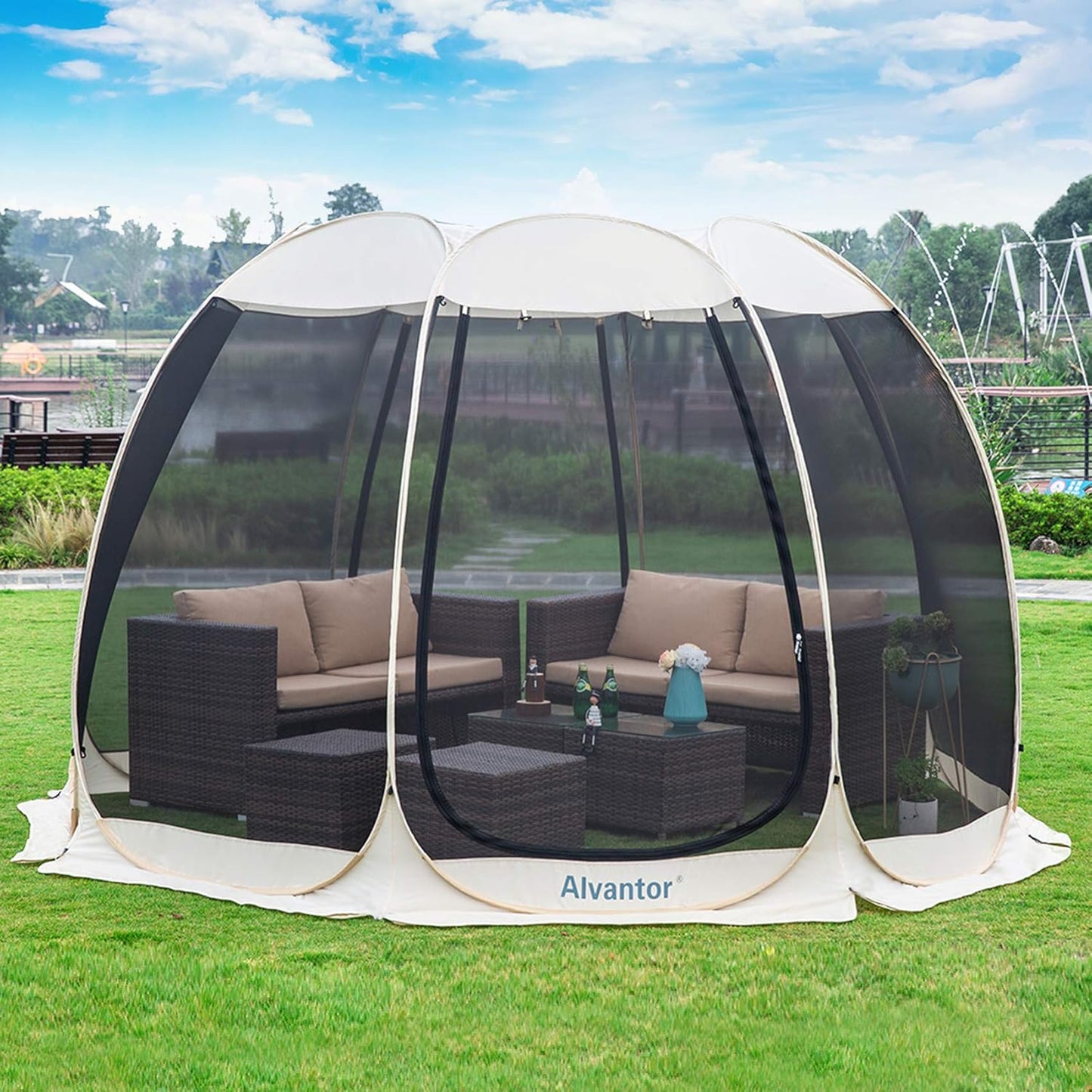 Alvantor Pop Up Screen House: Instant UV Protection