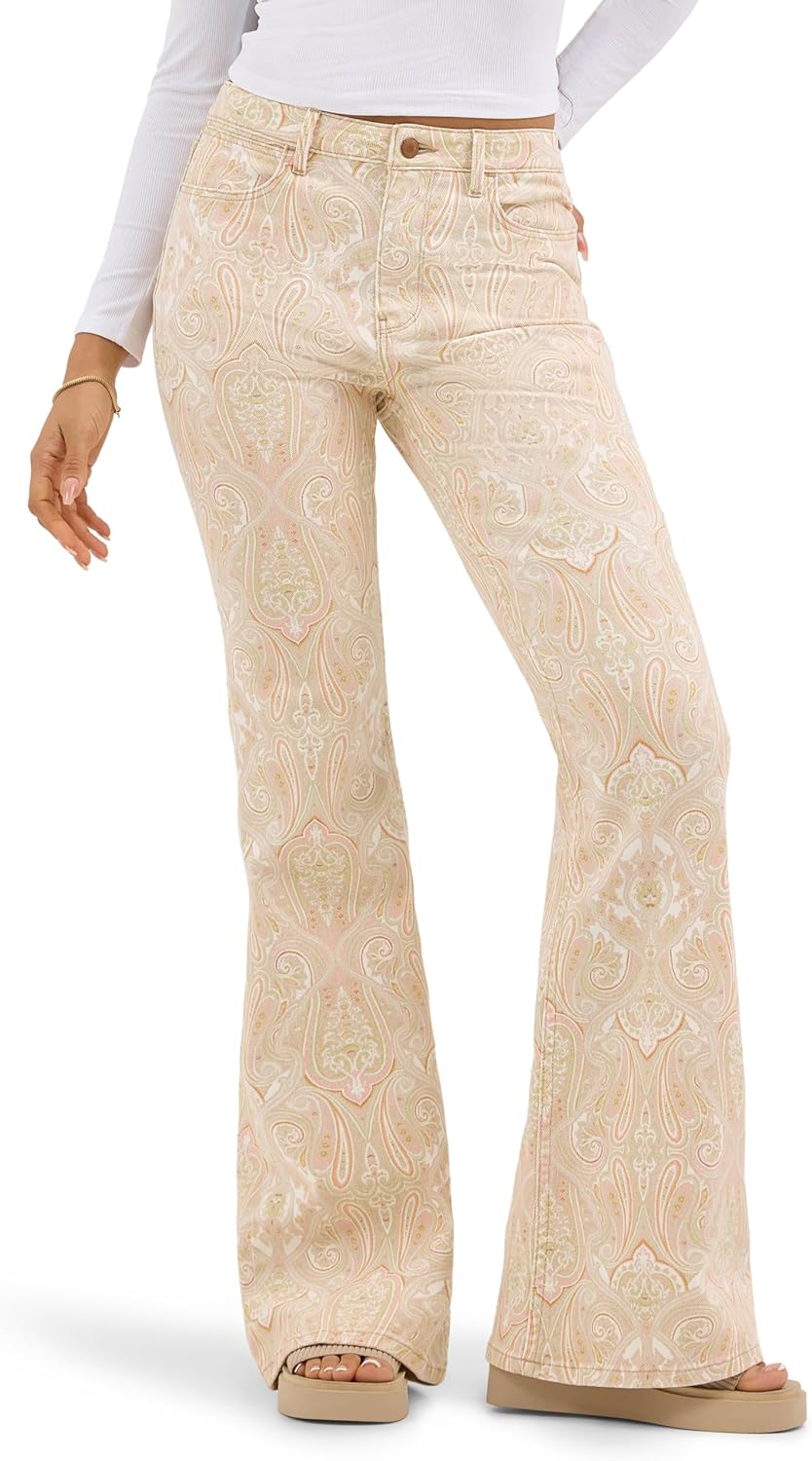 Wrangler Womens High-Waisted Fierce Flare Pants for Style