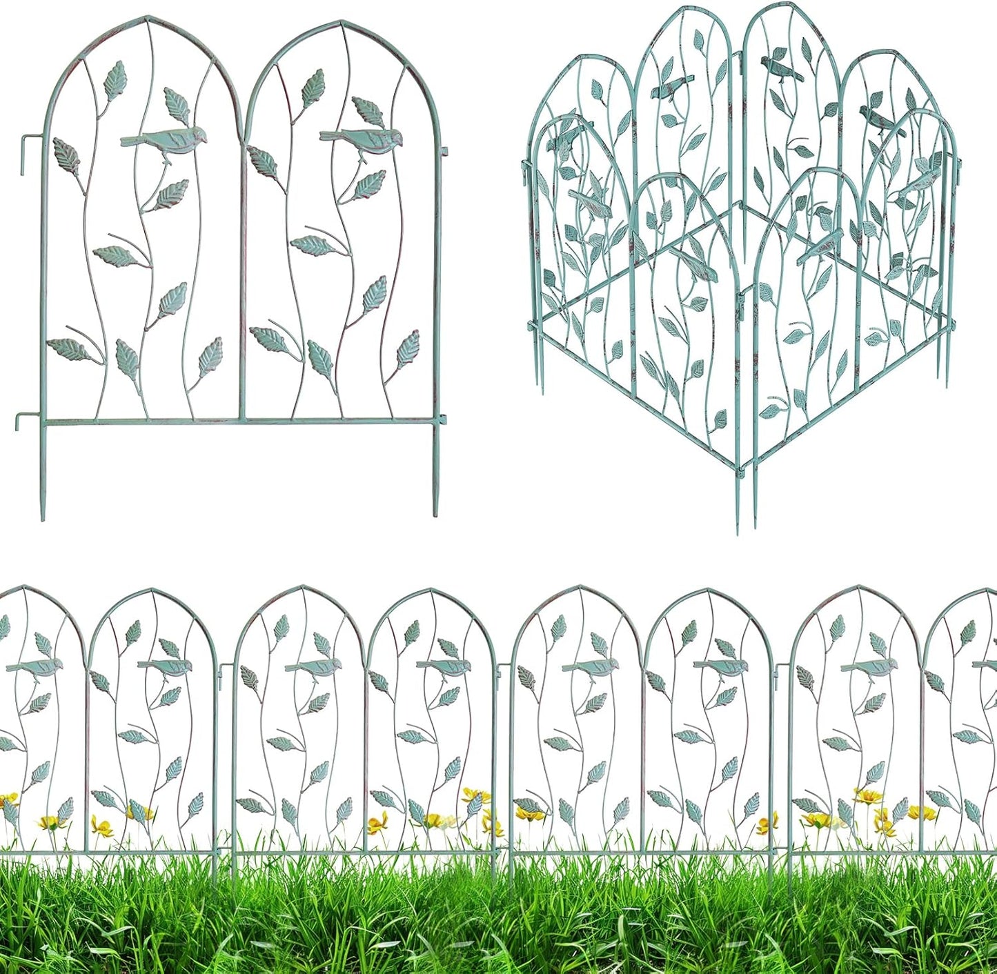 Decorative Garden Fence Panels for Yard and Patio Edging