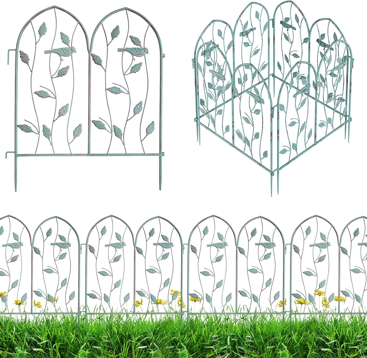 Decorative Garden Fence Panels for Yard and Patio Edging