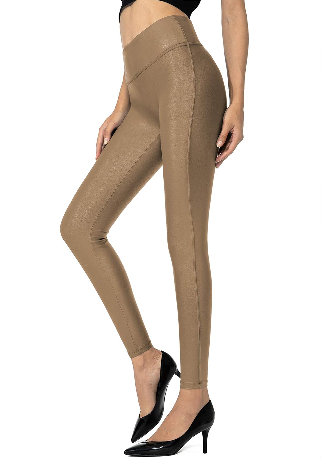 SANTINY Women's Faux Leather Leggings for Stylish Comfort
