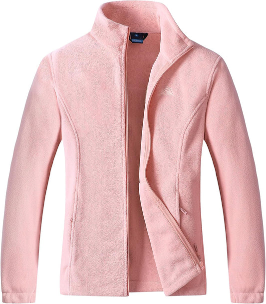 GIMECEN Women's Lightweight Full Zip Soft Polar Fleece Jacket