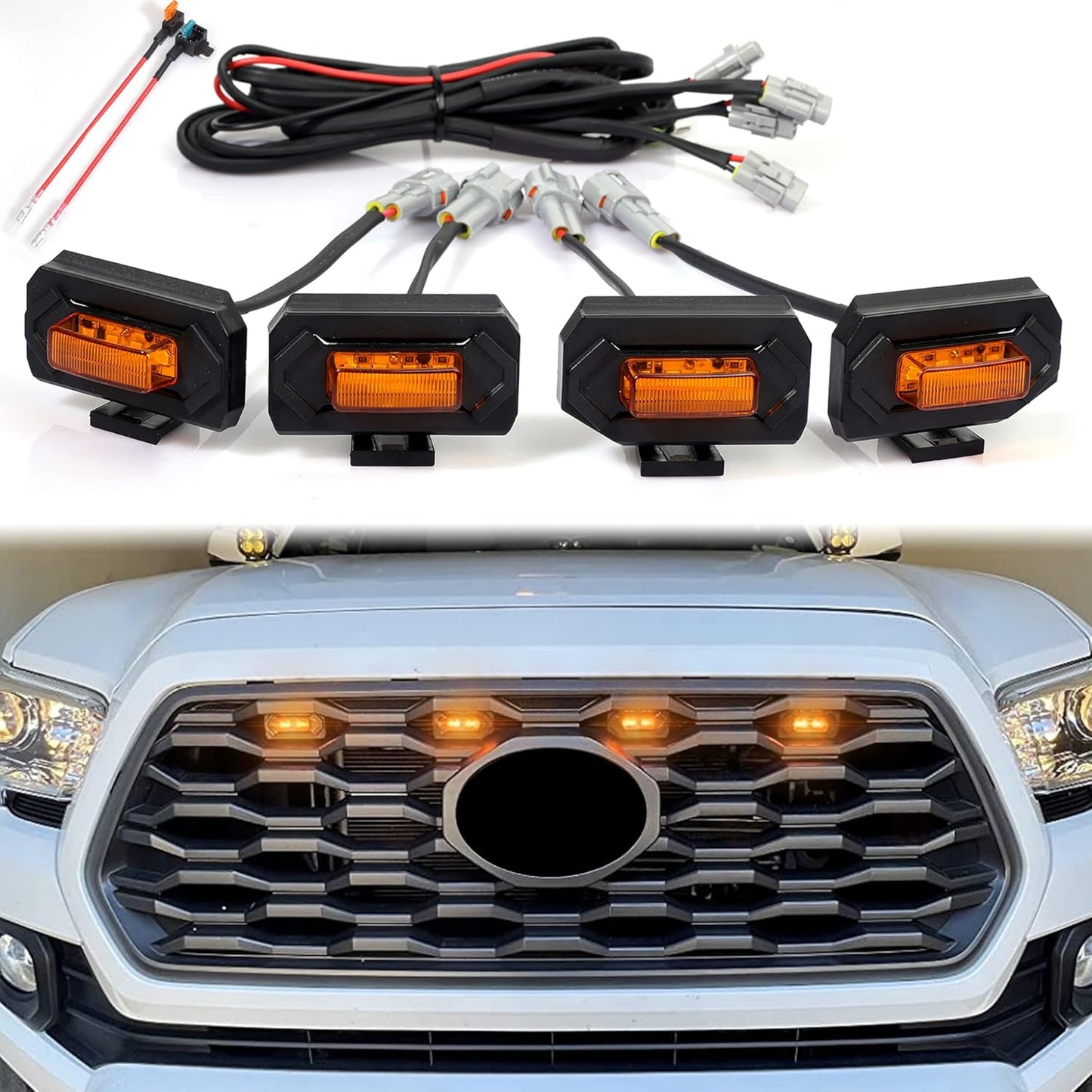 Upgrade Your Tacoma with Seven Sparta 4 PCS Grill Lights Today