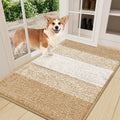 Dog Door Mat for Muddy Paws Absorbent Low-Profile Entryway Mat - Beige