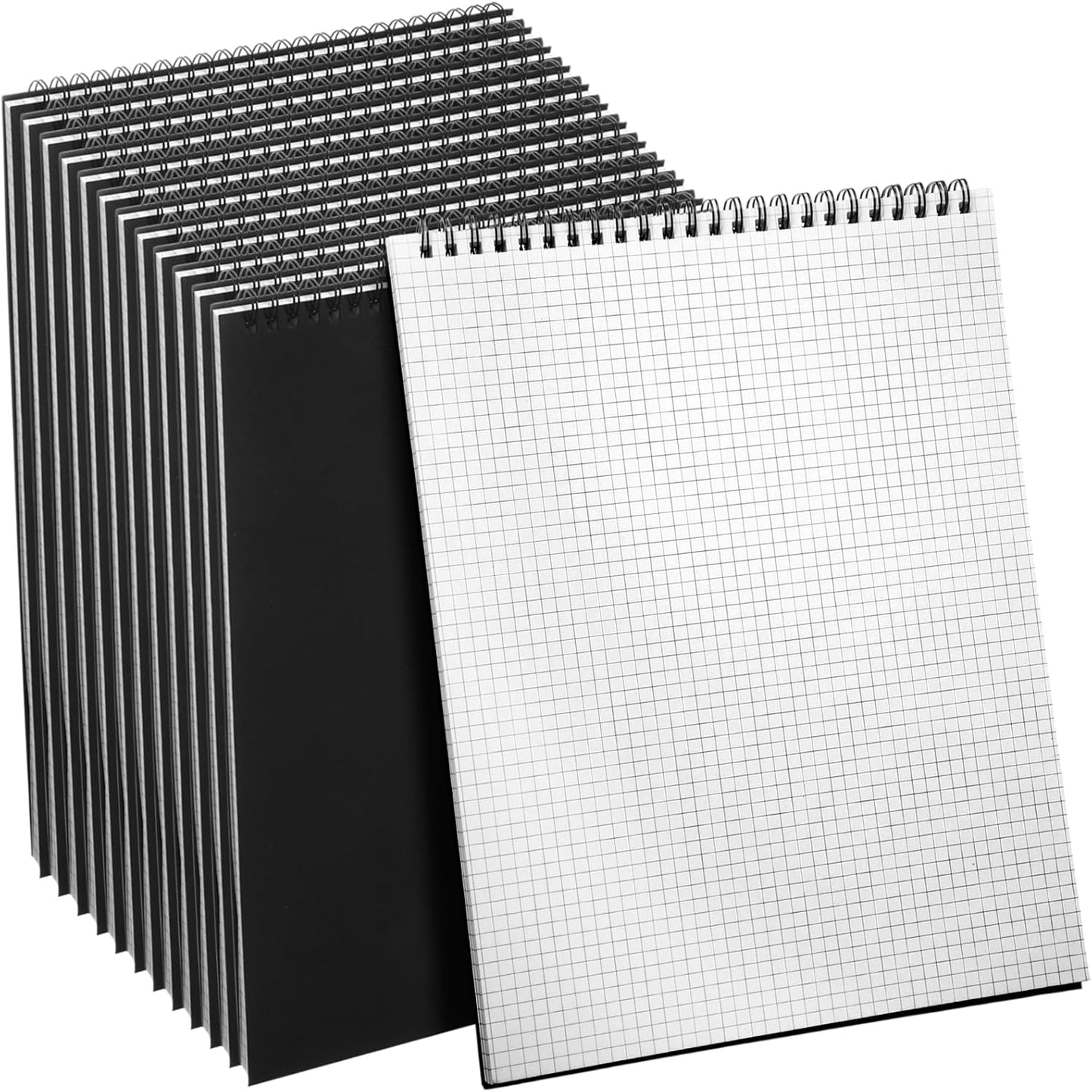 12 Pack Spiral Graph Paper Notebooks for Engineering and School