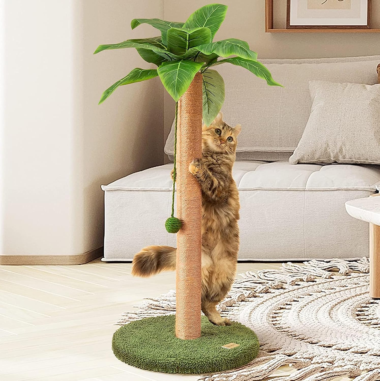 Meowoou Cat Scratching Post 33 Inch Tall for Indoor Cats