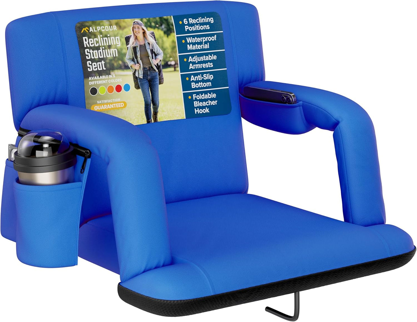 Alpcour Reclining Stadium Seat for Ultimate Comfort Outdoors