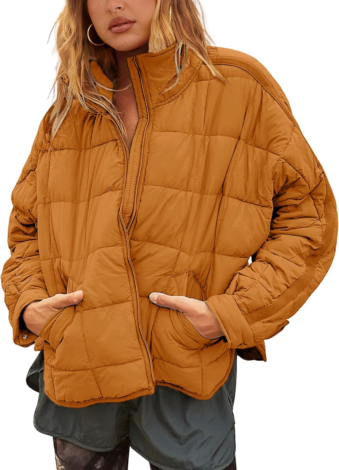 Lightweight Quilted Puffer Jacket for Women - Casual Outerwear