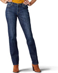Lee Women's Relaxed Fit Straight Leg Jean - Comfortable Mid Rise Fit