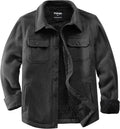 Men's Polar Fleece Sherpa Lined Shirt Jacket - Warm, Durable