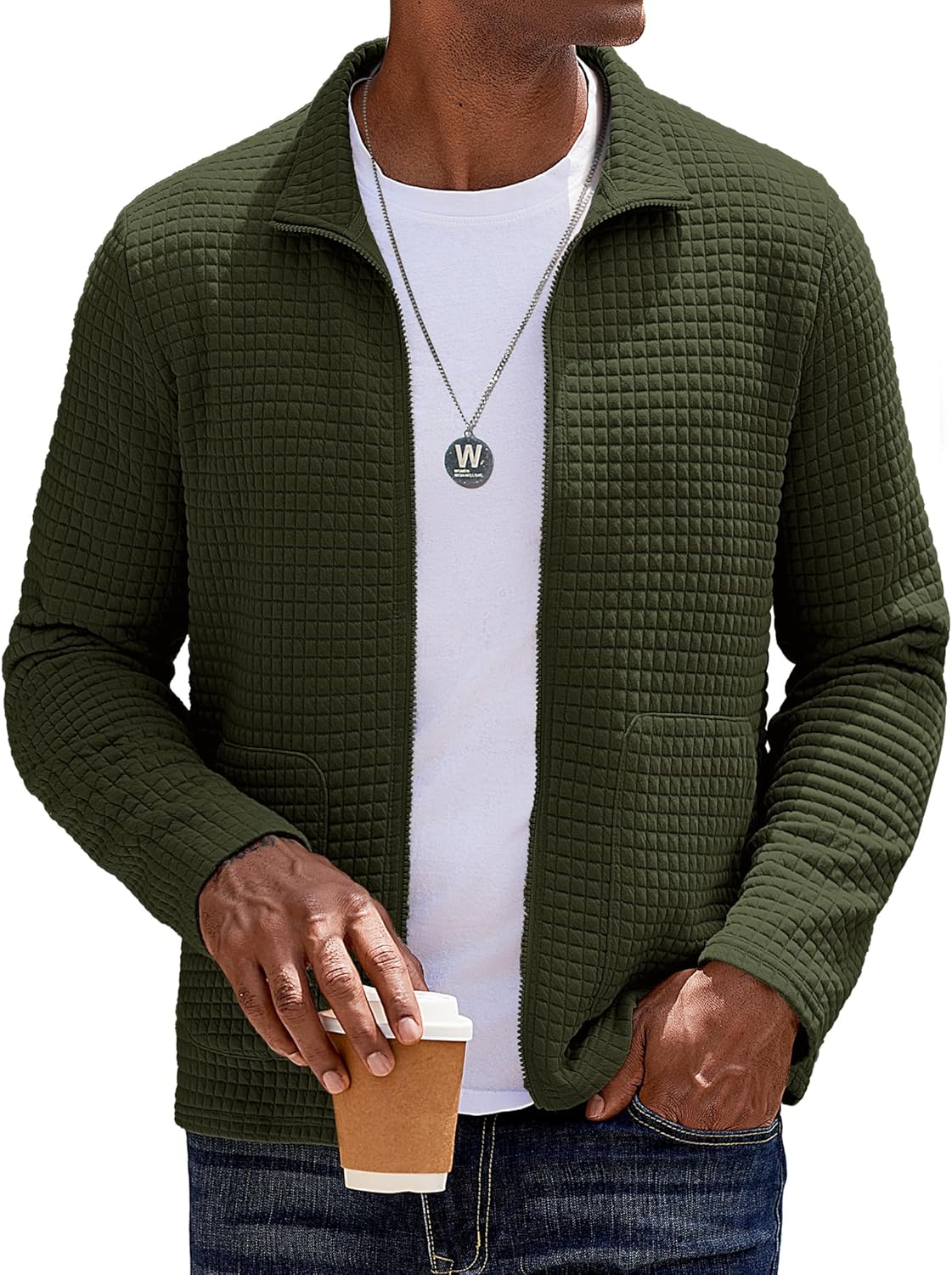 COOFANDY Men's Lightweight Varsity Jacket for Casual Style