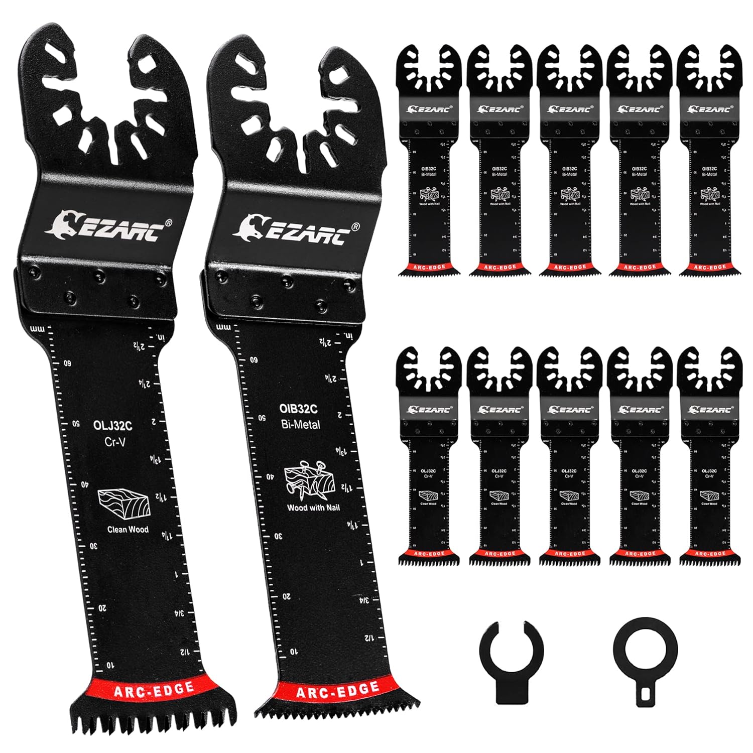 EZARC Oscillating Saw Blades - 10 PCS Extra-Long Reach Kit