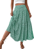 Stylish Smocked Maxi Skirt for Women Featuring Convenient Pockets