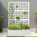 Metal Raised Garden Bed with Trellis - Vertical Planter for Patios