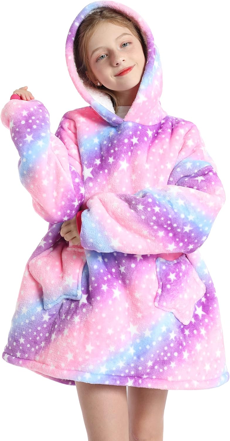Cozy Kids Hoodie Blanket with Pockets