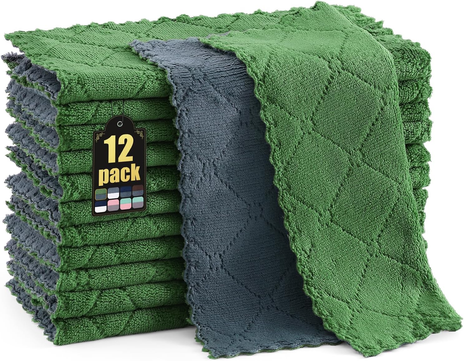Super Absorbent 12-Pack Microfiber Dish Cloths - Mordimy