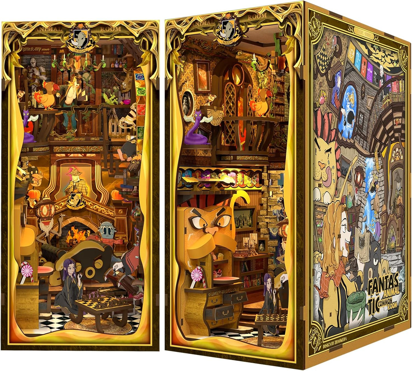 CUTEBEE Book Nook Kit - DIY Miniature House for Book Lovers