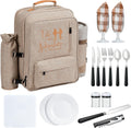 24L Insulated Picnic Backpack for 2 - Leak Proof, Well Equipped