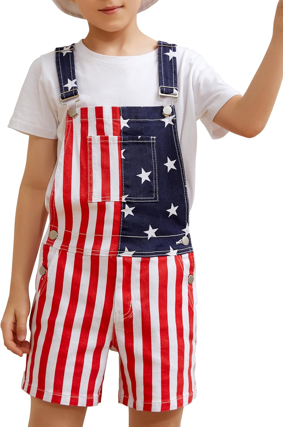 Unisex Printed Overalls Shorts Romper for Festivals and Work