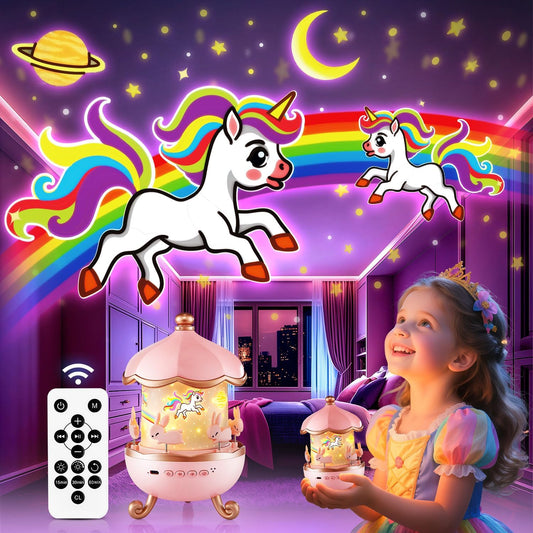 Onefire Night Light Projector for Kids with 15 Sounds and Films