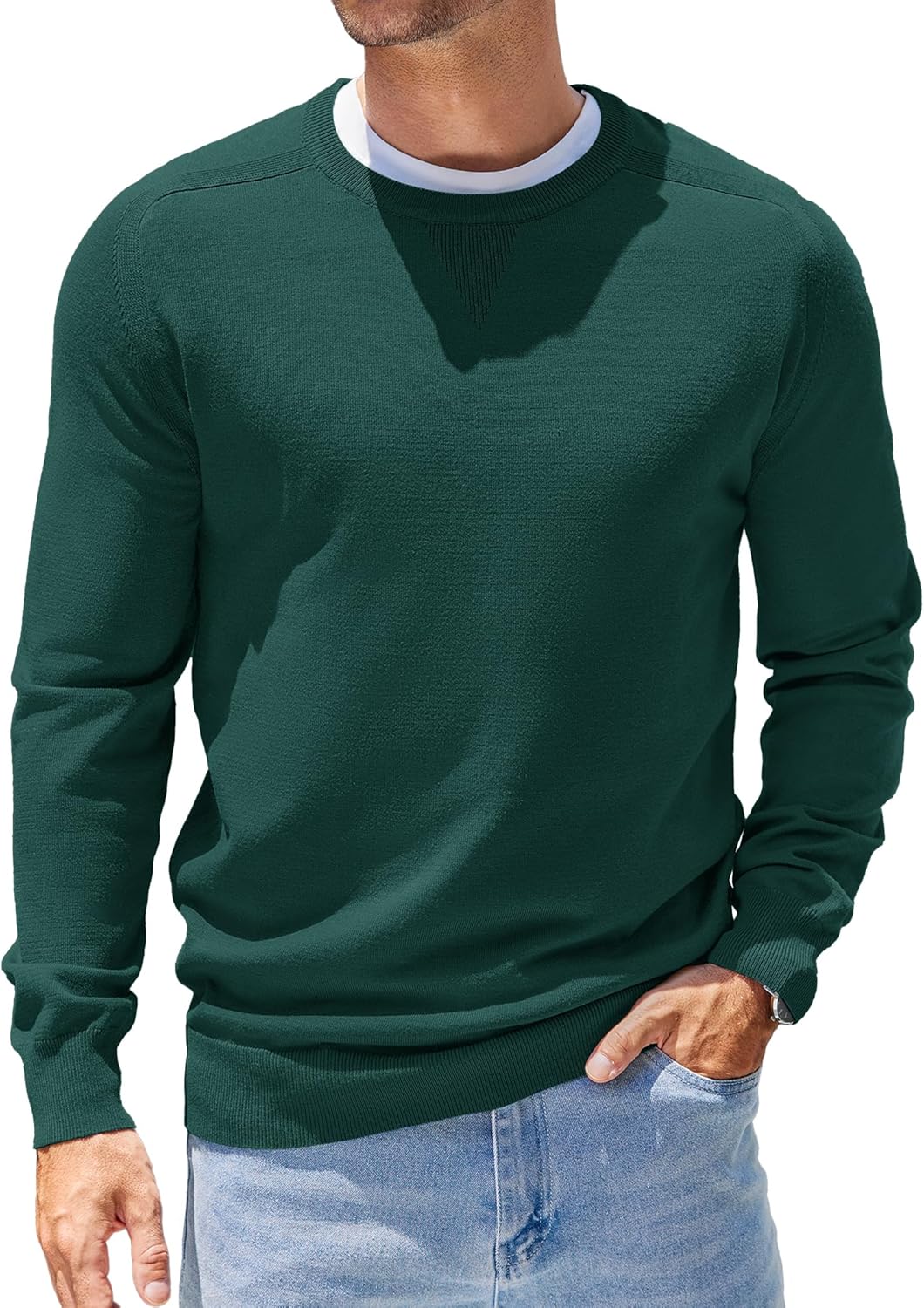 COOFANDY Mens Lightweight Crewneck Pullover Sweater for All Occasions