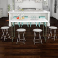 Folding Bar Stools Set of 4 - Compact 18in Folding Stools for Extra
