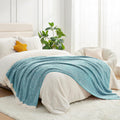 Snuggle Sac Teal Blue Reversible Super Soft Blanket Twin Size - Cozy