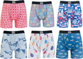 Mens Boxer Briefs Pack of 6 - Breathable Moisture Wicking Underwear so