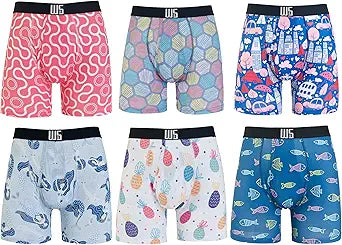 Warriors & Scholars Mens Boxer Briefs Pack of 6 for Comfort