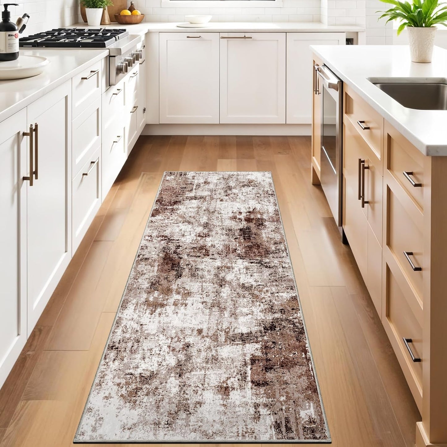 3x10 Washable Runner Rugs for Hallway - Soft Non-Slip Carpet