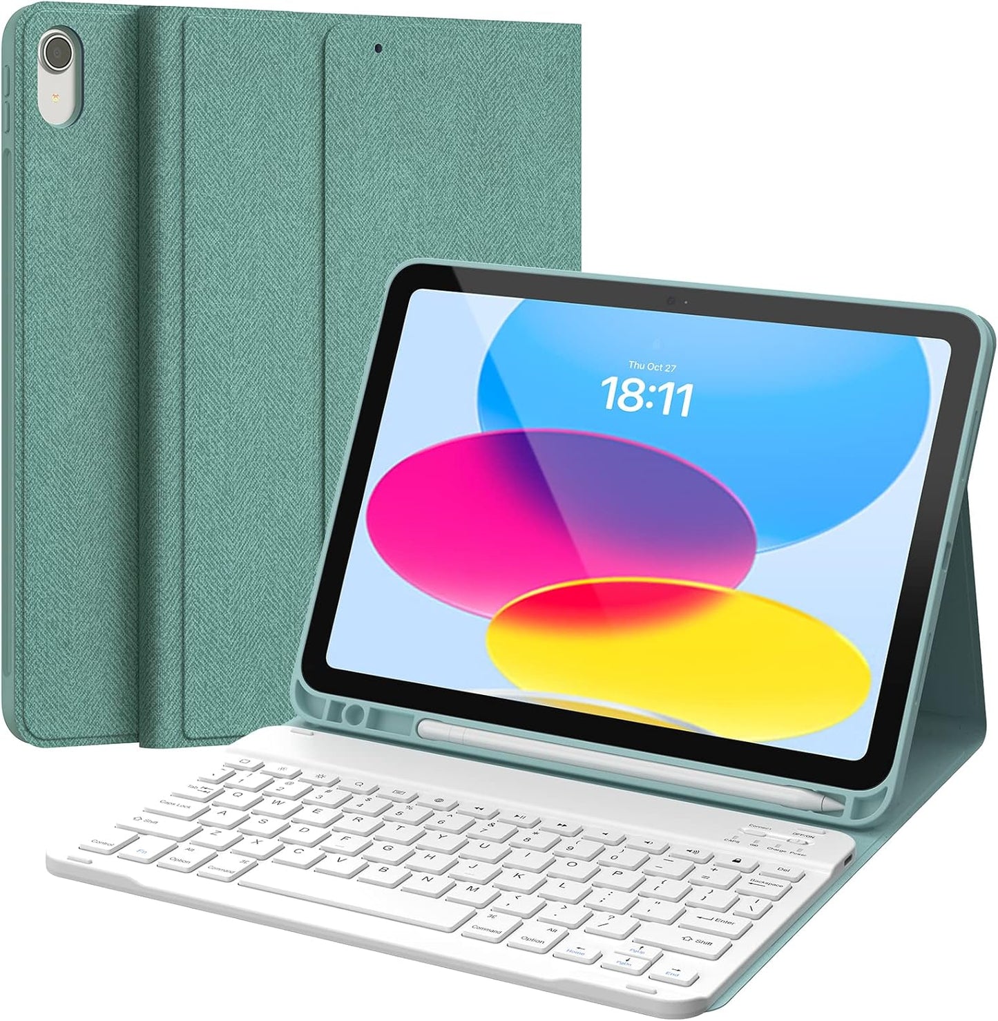 CHESONA Keyboard Case for iPad 11th/10th Gen with Detachable Design
