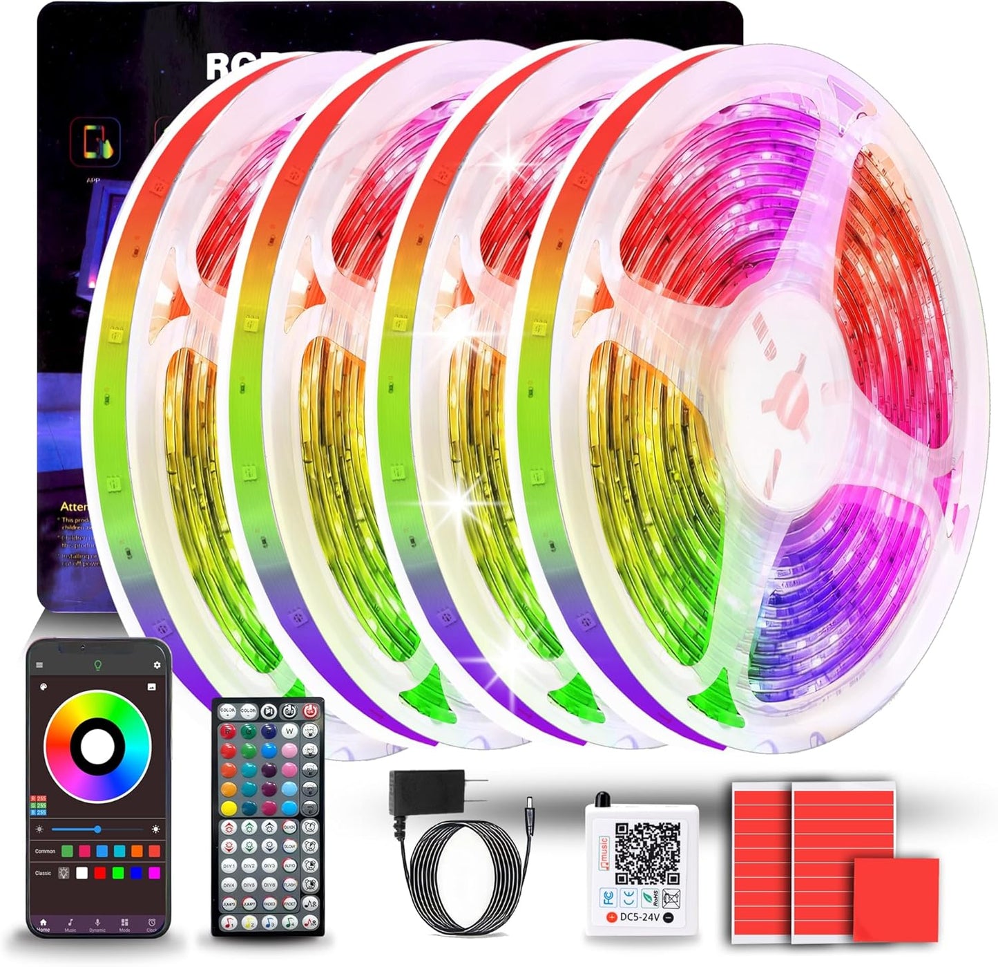 Color Changing RGB Led Strip Lights for Bedroom 400FT