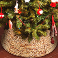 Woven Christmas Tree Collar 27 in Natural - Rustic Farmhouse Tree Ring