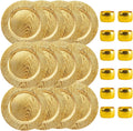 13 in Round Elegant Charger Plates with Napkin Rings - Moslem Gold