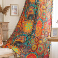Boho Curtains Geometric Light Filtering Semi-Blackout Drapes 84 in