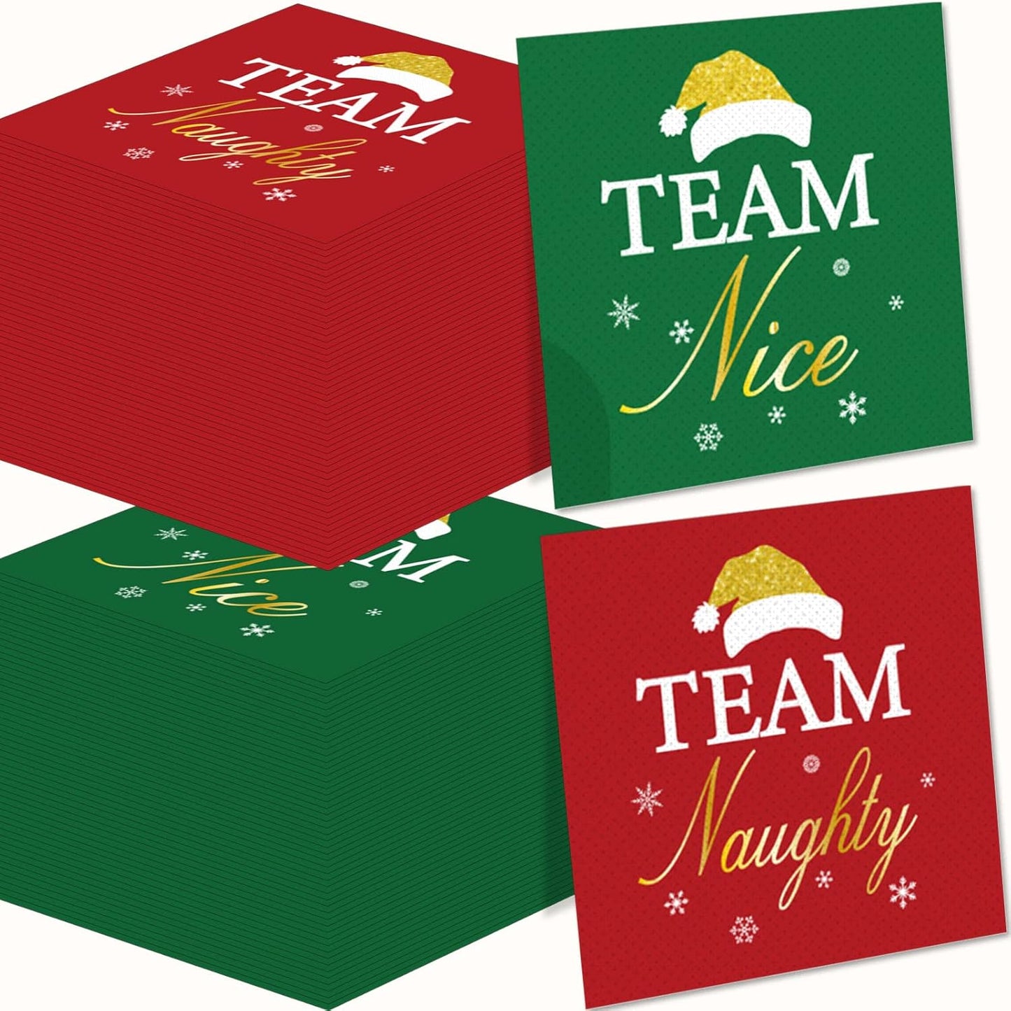 50 Naughty Christmas Paper Napkins - Festive Party Decor!