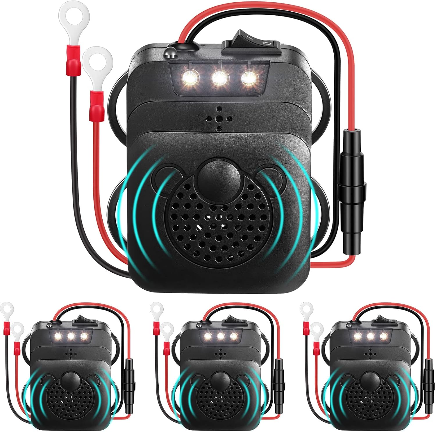 Kittmip 4-Pack Ultrasonic Car Animal Repeller