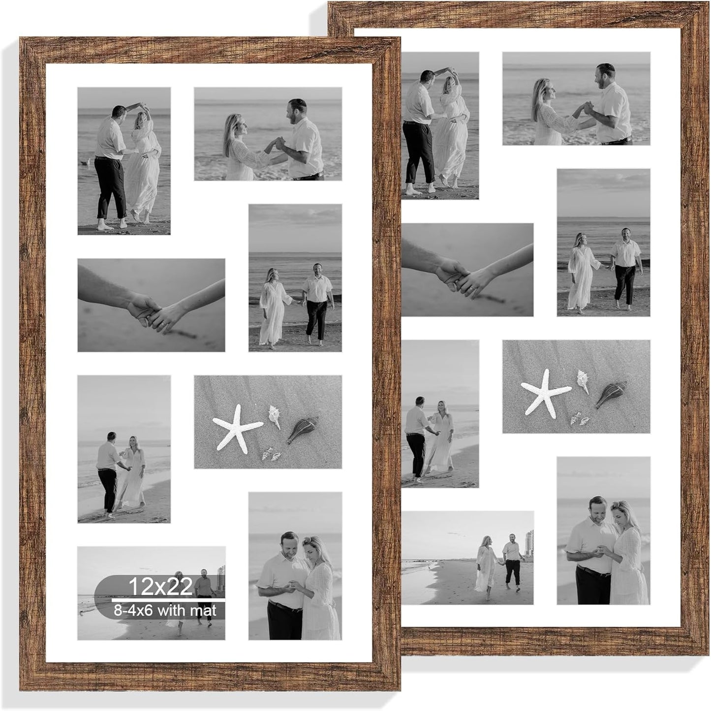 12x22 Picture Frame Set of 2 for Rustic Home Decor Display