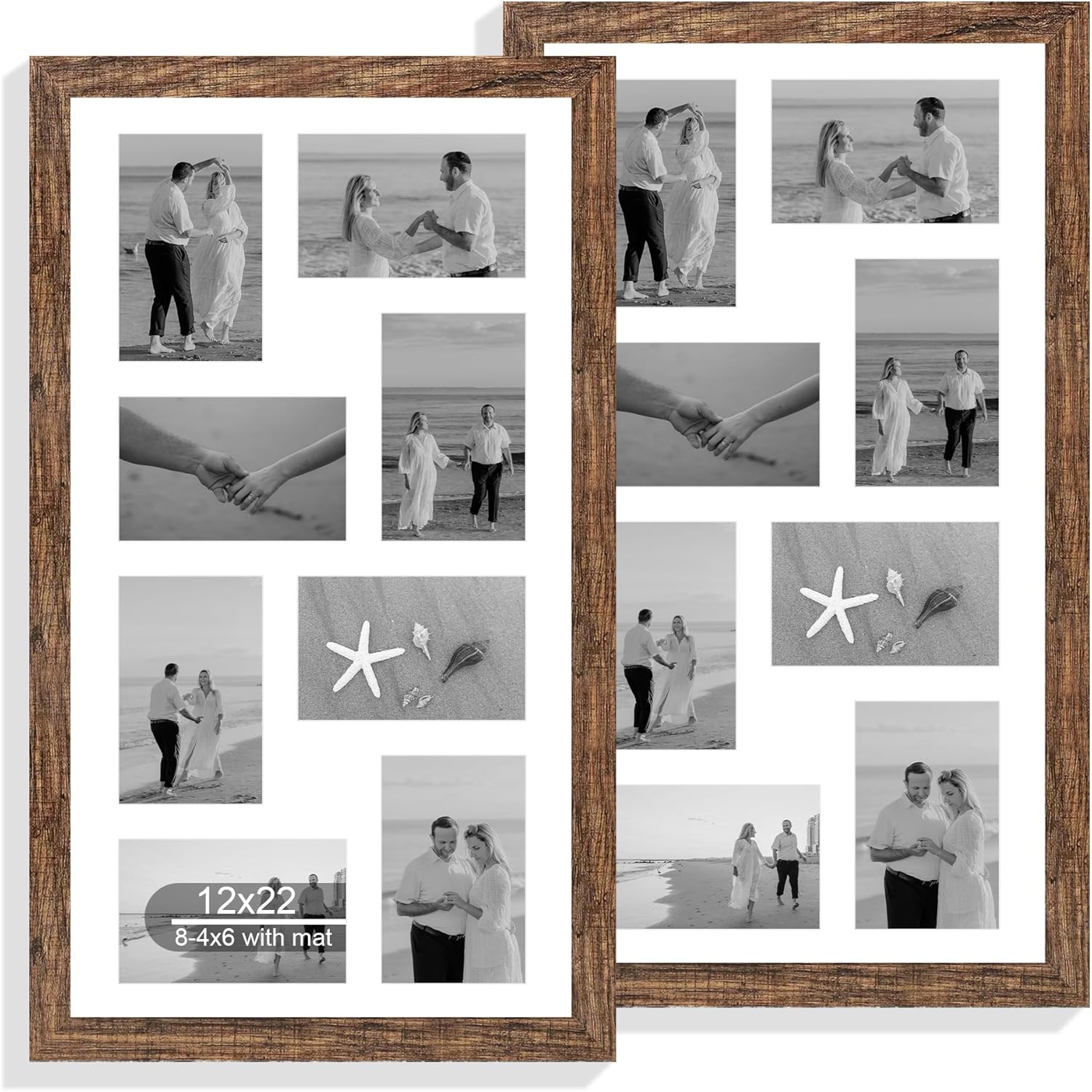 12x22 Picture Frame Set of 2 for Rustic Home Decor Display